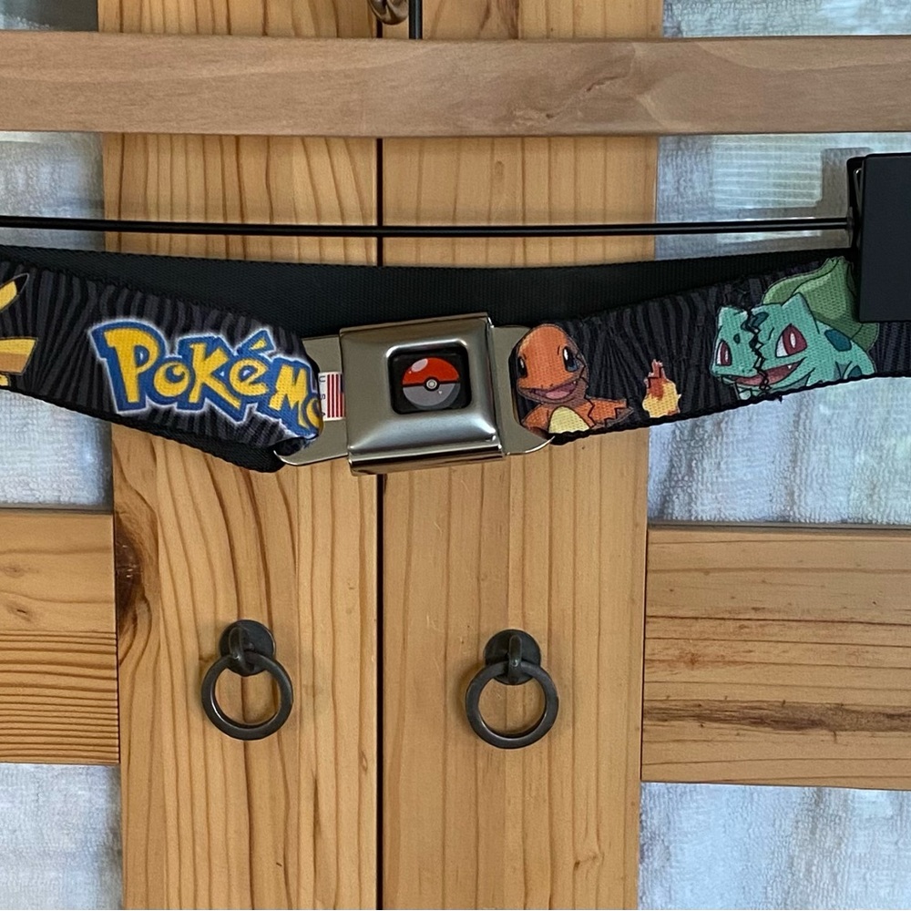 Buckle-Down Pokémon Belt - Black with Colorful Characters